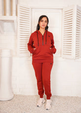 Fire Brick Fleece Tracksuit Women